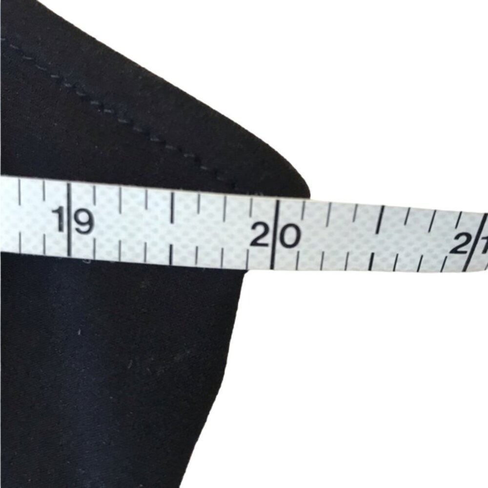 Susan Graver Liquid Knit Sleeveless Crop Jumpsuit Black Wide Leg Pockets Size L - Picture 5 of 8